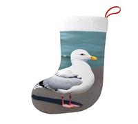 Yyhwhjde Graziosi calzini decorativi natalizi con immagine di gabbiano, per riempire piccoli regali come caramelle e piccoli giocattoli
