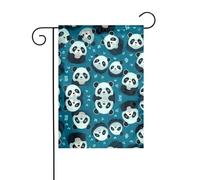 YYHWHJDE grazioso piccolo panda modello asta da giardino decorazione cortile esterno su entrambi i lati 30,5 x 45,7 cm