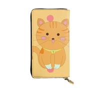 YYHWHJDE grazioso portafoglio pochette lunga in pelle con gattino dei cartoni animati Progettato per ragazze e donne alla moda elegante e personalizzato 19 x 10,5 cm, nero, taglia unica, Nero , Taglia