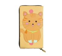 YYHWHJDE grazioso portafoglio pochette lunga in pelle con motivo gattino dei cartoni animati Progettato per ragazze e donne alla moda elegante e personalizzato 19 x 10,5 cm, nero, taglia unica, Nero ,