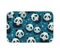 YYHWHJDE grazioso tappetino antiscivolo e ispessito con motivo panda adatto per bagni, camere da letto, tappetini lavabili 40,6 x 61 cm