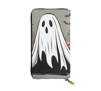 YYHWHJDE Halloween Ghost Picture Portafoglio lungo pochette in pelle Progettato per ragazze e donne alla moda elegante e personalizzato 19 x 10,5 cm, nero, taglia unica, Nero , Taglia unica