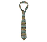 YYHWHJDE Happy Campers Pattern Cravatta da uomo in stile classico adatto per vacanze e lavoro