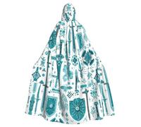 YYHWHJDE Helm of awe Pattern Halloween Adulto Mantello con cappuccio per varie feste e carnevale impostazioni