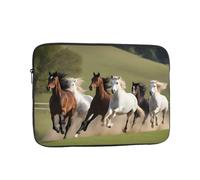 YYHWHJDE Horses at the Gallop - Custodia portatile per laptop da 13 pollici, antiurto, per uomini e donne, viaggi d'affari e uso quotidiano in ufficio