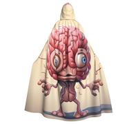 YYHWHJDE Human Brain Prints Adult Hooded Cloak è un poncho con cappuccio super grande, confortevole e resistente per Halloween