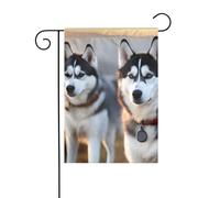 YYHWHJDE Husky Dog Pattern Giardino pennone esterno cortile decorazione moda 30,5 x 45,7 cm