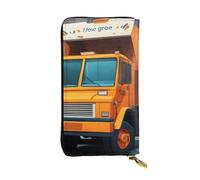 YYHWHJDE I Love Garbage Trucks - Pochette lunga in pelle di qualità, progettata per ragazze e donne alla moda, elegante, 19 x 10,5 cm, Nero , Taglia unica