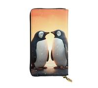 YYHWHJDE I Love Penguins - Pochette lunga in pelle di qualità, progettata per ragazze e donne alla moda, elegante, 19 x 10,5 cm, Nero , Taglia unica