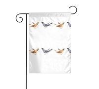 YYHWHJDE I passeri e le rondini stanno cantando Modello Asta da giardino decorazione cortile esterno su entrambi i lati 30,5 x 45,7 cm