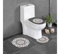 YYHWHJDE Icone rotanti Immagine Anti Slip tappetino tre pezzi set bagno tappeto antiscivolo durevole