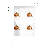 YYHWHJDE Il coniglietto accanto alla zucca Pattern Garden pennone decorazione cortile esterno su entrambi i lati 30,5 x 45,7 cm