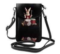 YYHWHJDE Il coniglietto che suona la batteria Picture - Telefono cellulare da donna con prepuzio in pelle, borsa a tracolla, piccola tracolla regolabile