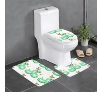YYHWHJDE Il destino di farfalle e serpenti modello antiscivolo tappetino tre pezzi set bagno tappeto antiscivolo durevole