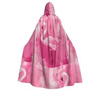 YYHWHJDE Il fenicottero inchinato Picture Adult Halloween giacca con cappuccio mantello lungo partito mantello adatto per uomini e donne