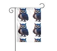 YYHWHJDE Il gufo che non dorme mai modello asta da giardino decorazione cortile esterno su entrambi i lati 30,5 x 45,7 cm