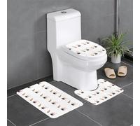 YYHWHJDE Il maialino che gioca il modello erhu tappetino antiscivolo set di tre pezzi tappeto bagno antiscivolo durevole