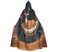 YYHWHJDE Il mantello con cappuccio per adulti con stampa cervo nella culla è un poncho con cappuccio super grande, comodo e resistente per Halloween