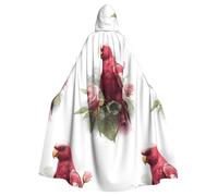 YYHWHJDE Il mantello con cappuccio per adulti con stampa pappagallo rosa è un poncho con cappuccio super grande, comodo e resistente per Halloween