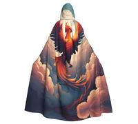 YYHWHJDE Il mantello con cappuccio per adulti Phoenix In The Clouds Prints è un poncho con cappuccio super grande, comodo e resistente per Halloween