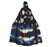 YYHWHJDE Il mantello con cappuccio per adulti Saturno Giove Earth Prints è un poncho con cappuccio super grande, confortevole e resistente per Halloween