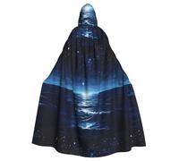 YYHWHJDE Il Mare Sotto Le Stelle Stampe Halloween Adulto Mantello Con Cappuccio Uomini E Donne Abbigliamento Mantello Gioco Di Ruolo