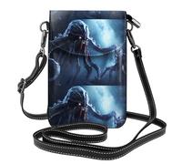 YYHWHJDE Il mostro del polpo del mare profondo stampa la piccola borsa di cuoio del telefono di vibrazione di vibrazione delle donne della borsa, impermeabile e durevole