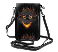 YYHWHJDE Il mostro fiammeggiante stampa la piccola borsa di cuoio del telefono di vibrazione di vibrazione delle donne, impermeabile e durevole