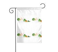 YYHWHJDE Il piccolo coniglio colorato tirando cavolo Modello Giardino pennone esterno cortile decorazione su entrambi i lati 30,5 x 45,7 cm