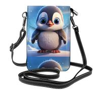 YYHWHJDE Il pinguino sveglio stampa la piccola borsa di cuoio del telefono di vibrazione di vibrazione delle donne di pelle, impermeabile e durevole