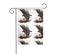 YYHWHJDE Il potere di un tornado Pattern Asta da giardino decorazione cortile esterno su entrambi i lati 30,5 x 45,7 cm