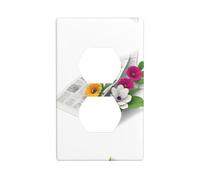 YYHWHJDE Il primo romanticismo del mattino quadro doppio pannello a parete piastra di copertura per presa elettrica è resistente agli urti e durevole 11,4 x 7 cm