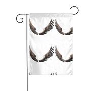 YYHWHJDE Il relitto dell'aquila Pattern Asta da giardino decorazione cortile esterno double face 30,5 x 45,7 cm
