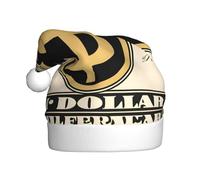 YYHWHJDE Il segno del dollaro dell'oro stampa il cappello di Natale per adulto morbido, leggero uso della festa di vacanza