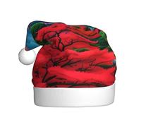 YYHWHJDE Il sole rosso giapponese del supporto stampa il cappello di Natale per uso morbido e leggero adulto della festa di vacanza