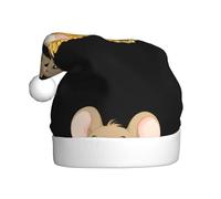 YYHWHJDE Il topo che mangia grano stampa cappello di Natale durevole per adulti per Halloween, Natale, Capodanno
