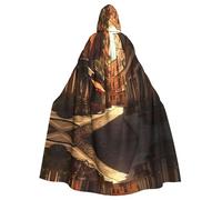 YYHWHJDE Italian Old Street Prints, mantello con cappuccio per Halloween, per adulti, per feste e costumi