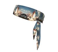 YYHWHJDE Kennedy Space Center - Foulard con stampa di razzo su entrambi i lati, per donne e uomini, regolabile per tutte le circonferenze della testa