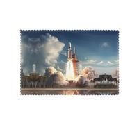 YYHWHJDE Kennedy Space Center Rocket Launch Prints Set di 6 tovagliette lavabili resistenti al calore per la decorazione del tavolo da pranzo - design spesso, robusto e personalizzato