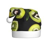 YYHWHJDE Kiwi verde stampa il cappello di Natale per adulti morbido, leggero uso della festa di vacanza