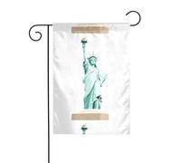 YYHWHJDE La maestosa Statua della Libertà Picture Garden pennone esterno cortile decorazione su entrambi i lati 30,5 x 45,7 cm