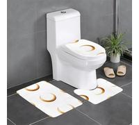 YYHWHJDE La mezzaluna decorata con stelle modello antiscivolo tappetino tre pezzi set bagno tappeto antiscivolo durevole