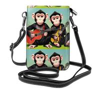 YYHWHJDE La musica della scimmia stampa la piccola borsa di cuoio del telefono di vibrazione di vibrazione delle donne, impermeabile e durevole