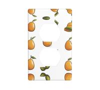 YYHWHJDE La piastra di copertura per presa elettrica a doppia presa con immagine di mango dolce è resistente agli urti e durevole, 11,4 x 7 cm