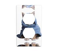 YYHWHJDE La piastra di copertura per presa elettrica con immagine di gatto Gentle Little Orange è resistente agli urti e durevole, 11,4 x 7 cm