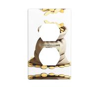 YYHWHJDE La piastra di copertura per presa elettrica Endless Wealth Picture a doppia presa è resistente agli urti e durevole, 11,4 x 7 cm