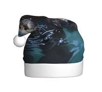 YYHWHJDE La pigrizia dell'acqua nell'oceano stampa cappello di Natale per adulti per uomini e donne abbigliamento fascia per occasioni festive