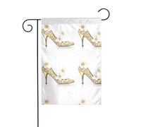 YYHWHJDE La storia dei fiori e dei tacchi alti Modello Asta da giardino decorazione cortile esterno double face 30,5 x 45,7 cm