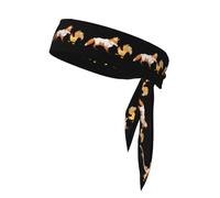 YYHWHJDE La volpe che ha rubato il pollo Stampa Foulard sportivo double-face ad asciugatura rapida, traspirante per donne, ragazze e uomini