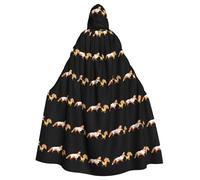 YYHWHJDE La volpe che ha rubato il pollo Stampe Halloween adulto mantello con cappuccio per feste e costumi